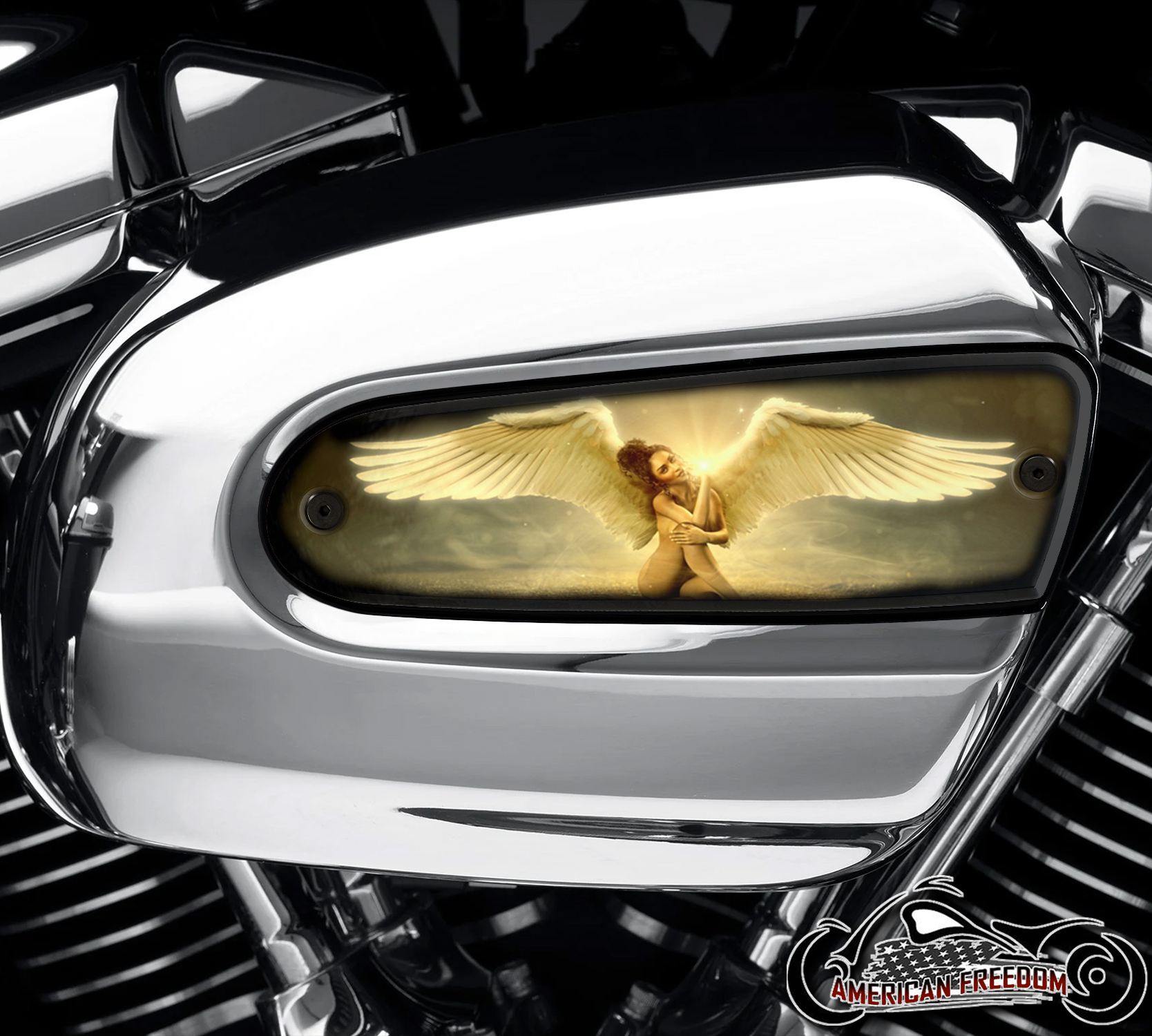 Harley Davidson Wedge Air Cleaner Insert - Champagne Angel